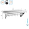 Amgood 12 in. x 36 in. Stainless Steel Wall Mounted Pot Rack with Shelf and 6 Double Sided Chrome Plated Hooks AMG WS-PS-1236 - alternate 4